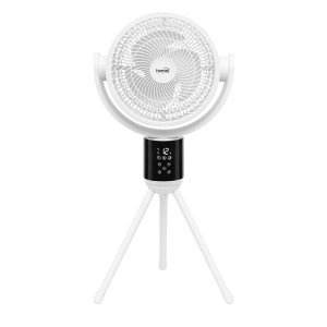 Home állványos ventilátor, 50 W, 18 cm névleges lapátátmérő, DC motor, 12 fokozat, 3 üzemmód, 3 dőlésszög, kapcsolható oszcillálás, időzítő (SFR88DC)