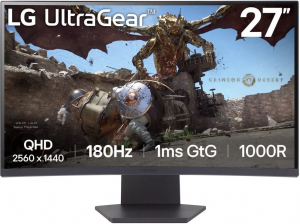 27" LG 27GS60QC-B ívelt gamer monitor