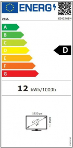 24" DELL E2425HSM monitor fekete (210-BRDV)