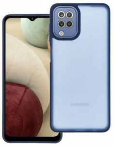 Gigapack Samsung Galaxy A12 (SM-A125F / SM-A127F) szilikon tok akril hátlappal sötétkék (GP-153454)