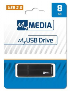 8GB MyMedia USB 2.0 pendrive fekete (69260)