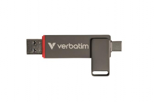 256GB Verbatim "Dual QuickStick" USB-A/C 3.2 Gen1 pendrive fekete (32041)