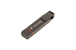 256GB Verbatim "Dual QuickStick" USB-A/C 3.2 Gen1 pendrive fekete (32041)