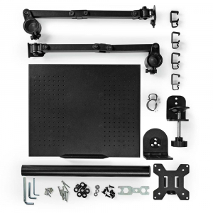 Nedis asztali monitor tart&oacute; konzol &eacute;s laptop &aacute;llv&aacute;ny 32" fekete (MMSISNB110BK)