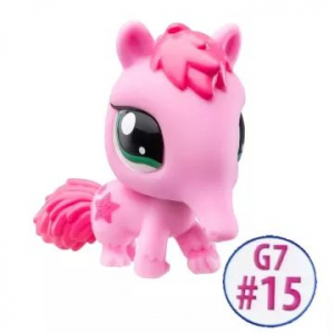 TM Toys Littlest Pet Shop: Játékfigura #15 - Pink lovacska (LPS00520)