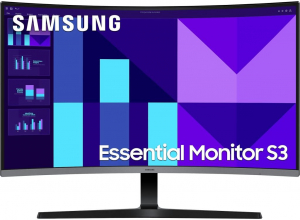 27" Samsung Essential S3 S39GD ívelt monitor fekete (LS27D390GAUXEN)