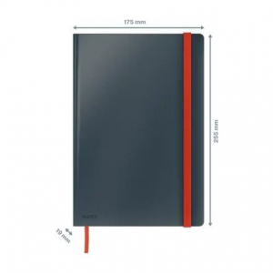 Leitz Cosy Soft Touch kem&eacute;nyfedeles B5 jegyzetf&uuml;zet, vonalas b&aacute;rsony sz&uuml;rke (44830089)