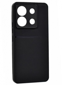 Gigapack Xiaomi Poco X6 m&aacute;gneses, bőr hat&aacute;s&uacute;, cs&iacute;kos mint&aacute;s tok fekete (GP-153750)