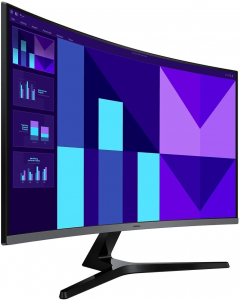 27" Samsung Essential S3 S39GD ívelt monitor fekete (LS27D390GAUXEN)