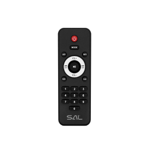 SAL party hangdoboz, 160 Watt, beépített akkumulátor és LED fény, Bluetooth, USB/microSD zenelejátszás, gitár és mikrofon bemenetek, 2-utas, 3 hangszó