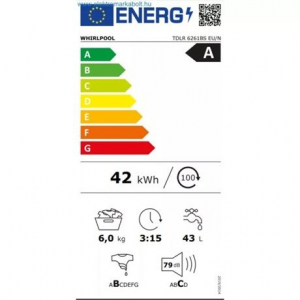 Whirlpool TDLR 6261BS EU/N felültöltős mosógép fehér
