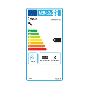 Midea elektromos vízmelegítő, bojler, 2500 W, 30 liter, konyhapult fölé szerelhető, IPX4, zománcozott, 30-75 °C, 0,75 MPa (D30-25VD1(O))