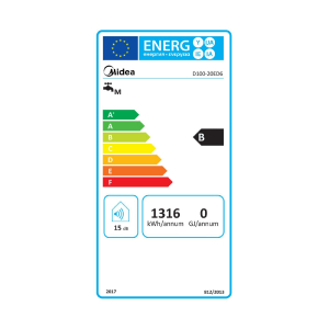 Midea SMART elektromos v&iacute;zmeleg&iacute;tő, bojler, 2000 W, 93 liter, applik&aacute;ci&oacute;val vez&eacute;relhető, 2 v&iacute;ztart&aacute;ly, LED kijelző (D100-20ED6)