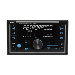 SAL SMART autórádió, 4x50W, 2xDIN, FM RDS, USB-microSD, MP3 lejátszó, dupla USB aljzat, telefontöltő, kiválasztható RGB gomb világítás, telefonról is