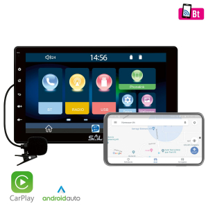 SAL aut&oacute;r&aacute;di&oacute; &eacute;s multim&eacute;di&aacute;s lej&aacute;tsz&oacute;, 4 x 45 W, 2 + 1 RCA, CarPlay, Android Auto, USB Mirror Link (VB X1000)