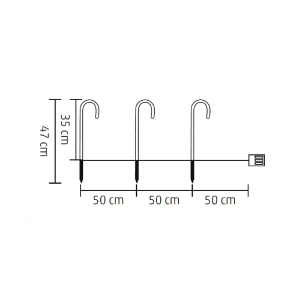 Home  vil&aacute;g&iacute;t&oacute; cukorbot szett, k&uuml;l- &eacute;s belt&eacute;ri kivitel, 3 db cukorbot vezet&eacute;kkel &ouml;sszek&ouml;tve, cukorbotonk&eacute;nt 5 db melegfeh&eacute;r LED (CDY3LED)