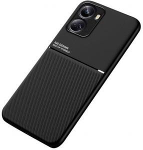 Gigapack Huawei Nova 10 SE m&aacute;gneses, bőr hat&aacute;s&uacute;, cs&iacute;kos mint&aacute;s tok fekete (GP-136669)