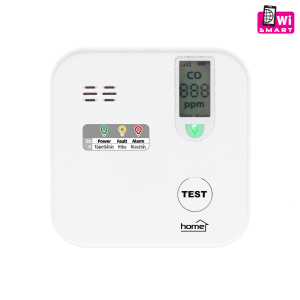 Home szén-monoxid vészjelző, Tuya kompatibilis, Wi-Fi kapcsolat , LCD kijelző, elemes, 5 év elem élettartam, 10 év érzékelő élettartam (CO10SMART)