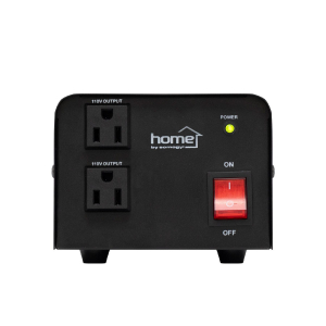 Home feszültségátalakító, max.200VA, 230V/110V transzformátor, dupla 110V kimeneti aljzat két készülékhez, hordozható (VTF200VA)