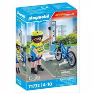 Playmobil : Ker&eacute;kp&aacute;ros rendőr t&ouml;ltő&aacute;llom&aacute;ssal (71732)