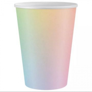 Godan Szivárvány mintás papírpohár, 260 ml - 6 db-os (PF-KTE9)