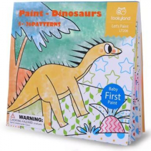 Tooky toy : Vízzel festő füzet dinoszaurusz mintákkal (LT206)