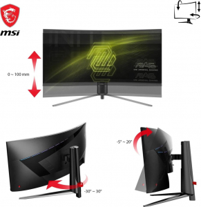 34" MSI MAG 345CQR &iacute;velt gamer monitor fekete