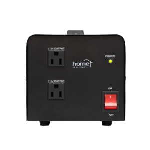 Home feszültségátalakító, max.1000VA, 230V/110V transzformátor, dupla 110V kimeneti aljzat két készülékhez, hordozható (VTF1000VA)