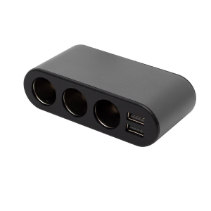 SAL autós feszültségelosztó és USB töltő, 3.4A USB töltő, max.80Watt, fém burkolat, Voltmérő, autó-akkumulátor állapotának ellenőrzése, 12/24V járműve