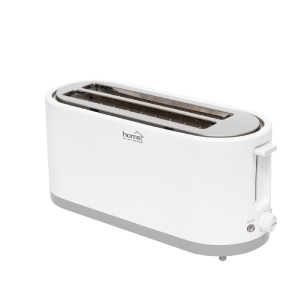 Home 4 szeletes keny&eacute;rpir&iacute;t&oacute;, 1400 W, cooltouch, 7 fokozat, zsemlemeleg&iacute;tő, feh&eacute;r (HG KP 42)