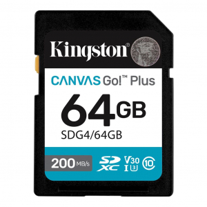 64GB SDXC Kingston Canvas Go! Plus UHS-I U3 V30  (SDG4/64GB)