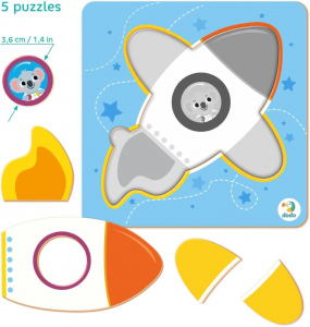 Dodo: Űrhajó - 5 darabos mini puzzle (DOP300348)