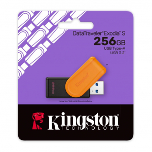 Pen Drive 256GB Kingston DataTraveler Exodia S USB 3.2 Gen 1 fekete-narancs (DTXS/256GB)