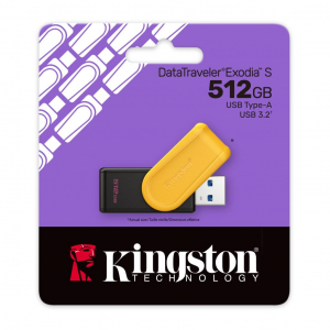 Pen Drive 512GB Kingston DataTraveler Exodia S USB 3.2 Gen 1 fekete-s&aacute;rga (DTXS/512GB)