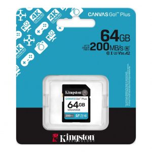 64GB SDXC Kingston Canvas Go! Plus UHS-I U3 V30  (SDG4/64GB)