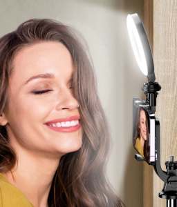 Cellect LED lámpa AI Tripod selfie bothoz fekete (CEL-LEDL-BK)