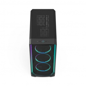 Fractal Design Meshify 3 táp nélküli ablakos ház Ambience Pro RGB Black TG Light Tint - fekete (FD-C-MES3A-03)