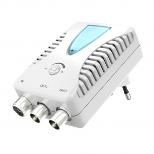 Hama TV antenna/kábel jelerősítő, dupla F-csatlakozó kimenet, 2x22dB (00205228)