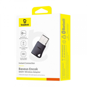 Baseus BA04+ Bluetooth adapter fekete (A10082600121-00)