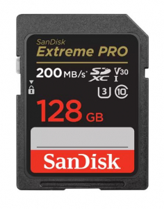 128GB Sandisk SDXC Extreme Pro mem&oacute;ria k&aacute;rtya (00121596)