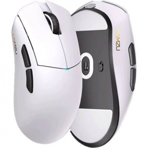 Lamzu Paro Aurora optikai vezet&eacute;k n&eacute;lk&uuml;li gaming eg&eacute;r feh&eacute;r + 8K adapter