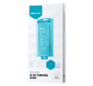 Nillkin EZ SET k&eacute;pernyőv&eacute;dő &uuml;veg 2db (2.5D, 9H + seg&eacute;dkeret) FEKETE Apple iPhone 15 Pro (GP-152114)