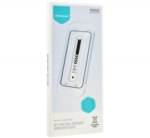 Nillkin CP+ PRO k&eacute;pernyőv&eacute;dő &uuml;veg (2.5D, full glue, UV szűr&eacute;s, 0.33mm, 9H + seg&eacute;dkeret) FEKETE Apple iPhone 16 Pro (GP-163708)