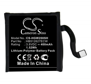 Cameron Sino Li-Polymer akku (3.8V/400mAh, Huawei HB512627ECW kompatibilis) Huawei Watch 2 Pro / Watch 2 (CS-HGW200SH)