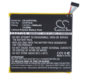 Cameron Sino Li-Polymer akku (3.8V/3900mAh, Asus C11P1310 kompatibilis) FEKETE Asus Fonepad 7 (ME372CL) (CS-AUP372SL)