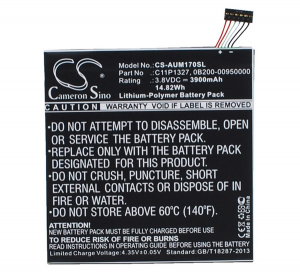Cameron Sino Li-Polymer akku (3.8V/3900mAh, Asus 0B200-00950000 kompatibilis) FEKETE Asus Fonepad 7 (FE170CG) (CS-AUM170SL)