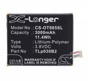Cameron Sino Li-Polymer akku (3.8V/3000mAh, Vodafone TLp030B2 kompatibilis) FEKETE Alcatel Pixi 3 3.5 (OT-4009) / Pop C2 (OT-4032X) / Pop D1 (OT-4018D
