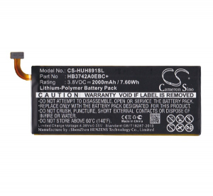 Cameron Sino Li-Polymer akku (3.8V/2A, 2000mAh, Huawei HB3742A0EBC+ kompatibilis) FEKETE (CS-HUH891SL)
