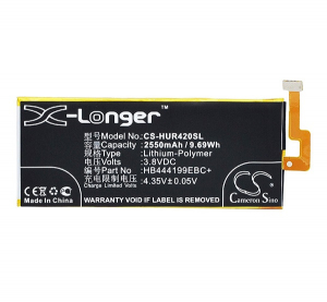 Cameron Sino Li-Polymer akku (3.8V/2550mAh, Huawei HB444199EBC+ kompatibilis) FEKETE Honor 4C (CS-HUR420SL)