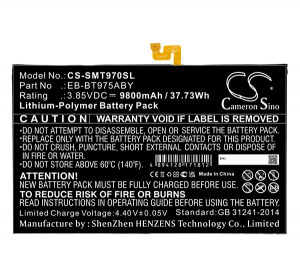 Cameron Sino Li-Polymer akku (3.85V/9800mAh, Samsung EB-BT975ABY kompatibilis) Samsung Galaxy Tab S7 Plus WIFI 5G (SM-T976) / Galaxy Tab S7 Plus WIFI